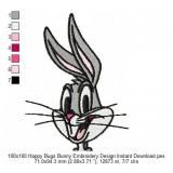 100x100 Happy Bugs Bunny Embroidery Design Instant Download